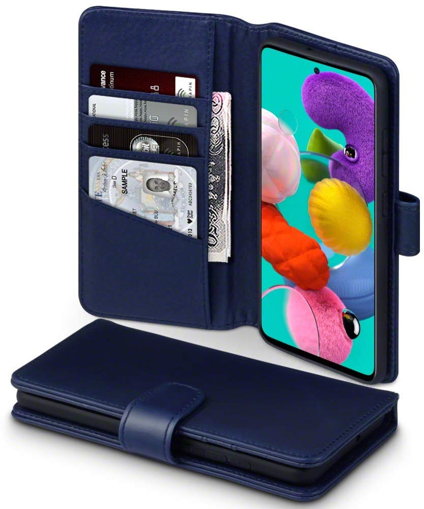 Terrapin Δερμάτινη Θήκη - Πορτοφόλι Samsung Galaxy A51 - Blue (117-002a-206)
