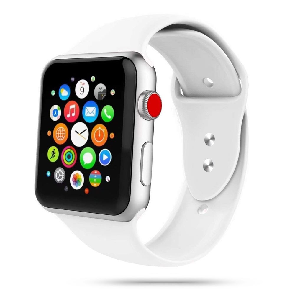 Tech-Protect Λουράκι Σιλικόνης Iconband Apple Watch SE/7/6/5/4/3 (45/44/42mm) - White (72192)