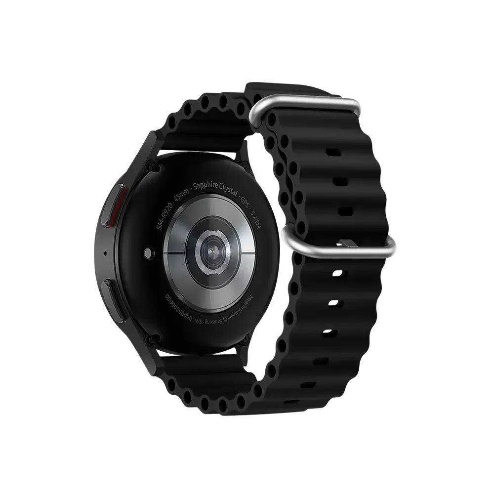 Λουράκι Σιλικόνης Forcell F-Design FS01 22mm για Galaxy Watch - Μαύρο