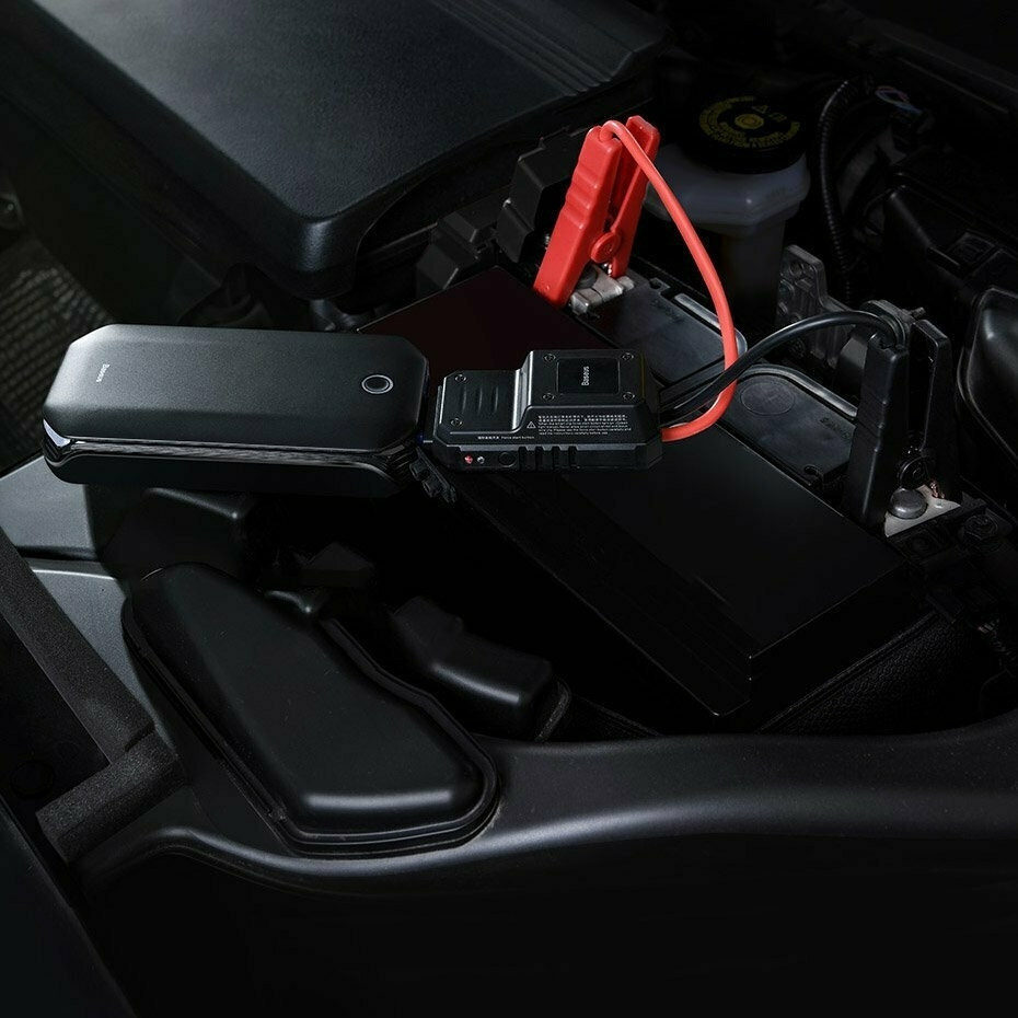 Baseus Super Energy Car Jump Starter - Εκκινητής Μπαταρίας Αυτοκινήτου / Power Bank - Φορητή Μπαταρία Φόρτισης 8000mΑh / 5V / 2.4A - Black (CRJS01-01)