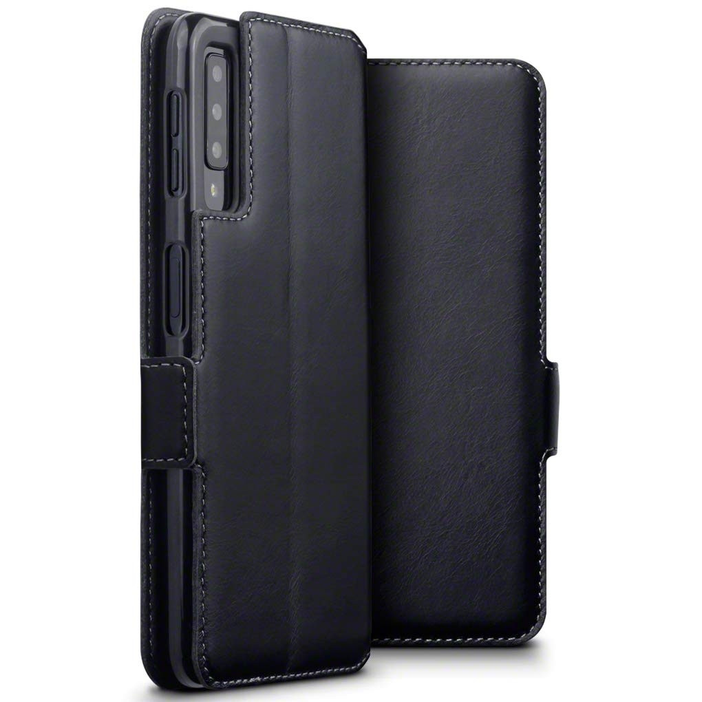 Terrapin Low Profile Δερμάτινη Θήκη - Πορτοφόλι Samsung Galaxy A7 2018 - Black