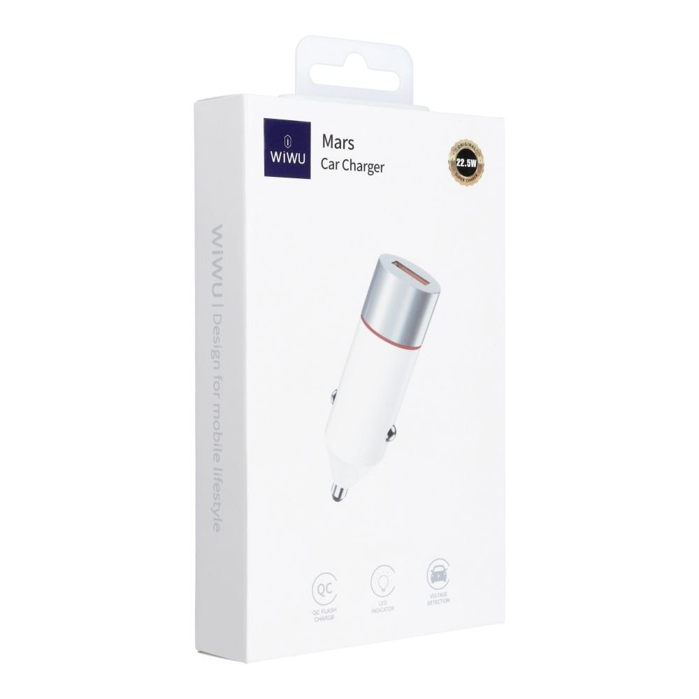 WiWU - Φορτιστής Αυτοκινήτου Mars Series Wi-QC020 22.5W QC 1xUSB A - λευκό