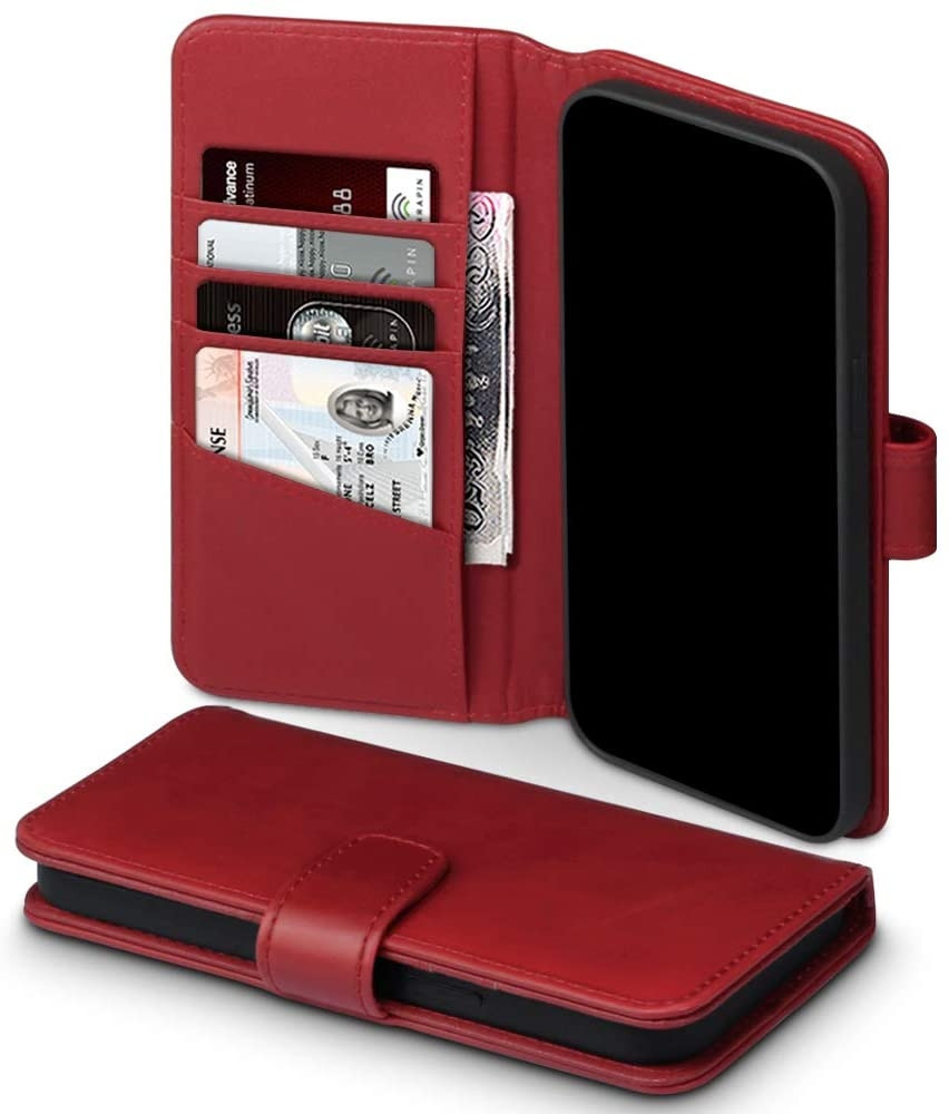 Terrapin Δερμάτινη Θήκη Πορτοφόλι Apple iPhone 12 Pro Max - Red (117-135-004)