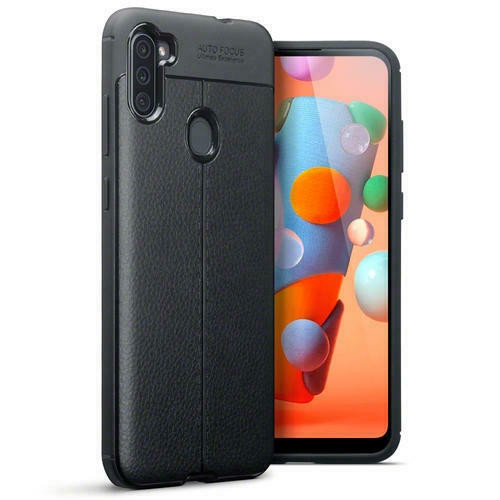 Terrapin Θήκη Σιλικόνης Samsung Galaxy A11 - Leather Texture Pattern - Black (118-002-835)