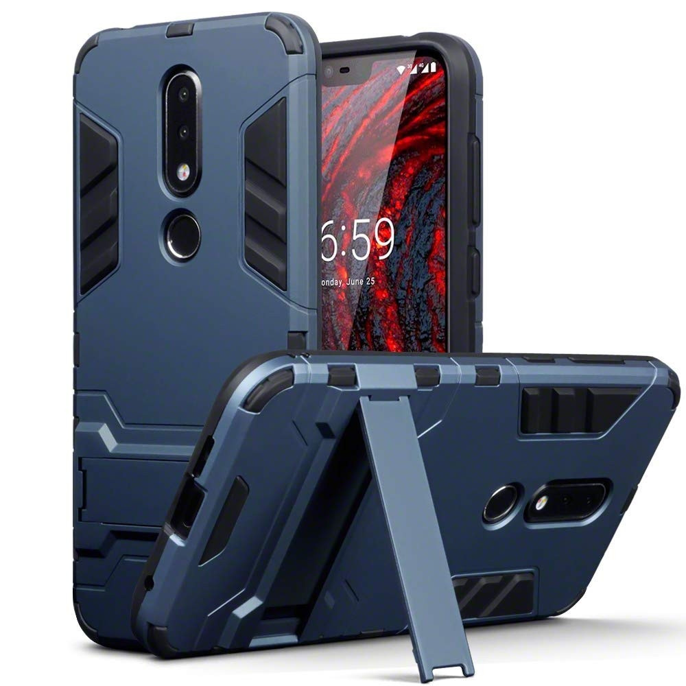 Terrapin Ανθεκτική Dual Layer Θήκη Nokia 6.1 Plus - Blue