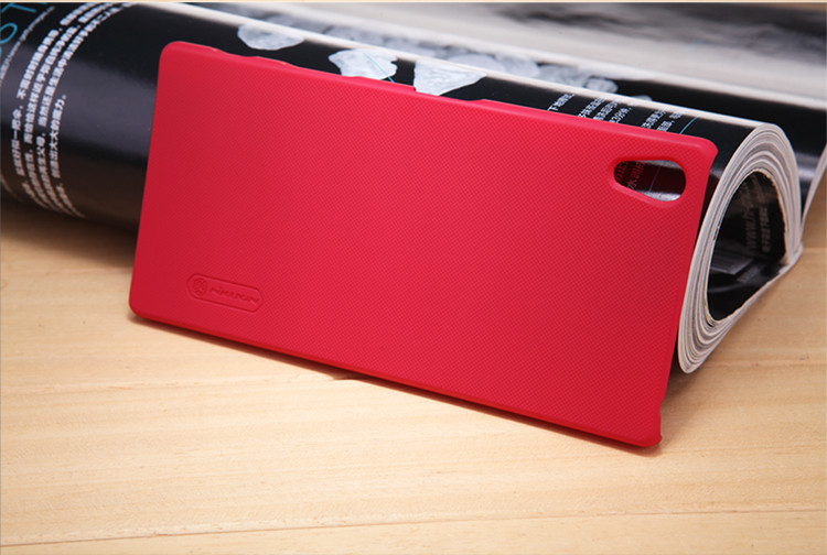 Θήκη Super Frosted Shield για Sony Xperia Z5 Premium by Nillkin κόκκινη και δώρο screen protector