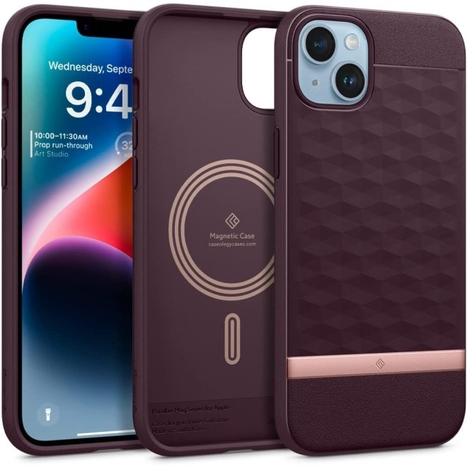 Caseology Parallax Mag Ανθεκτική Θήκη MagSafe Apple iPhone 14 Plus - Burgundy (ACS04929)