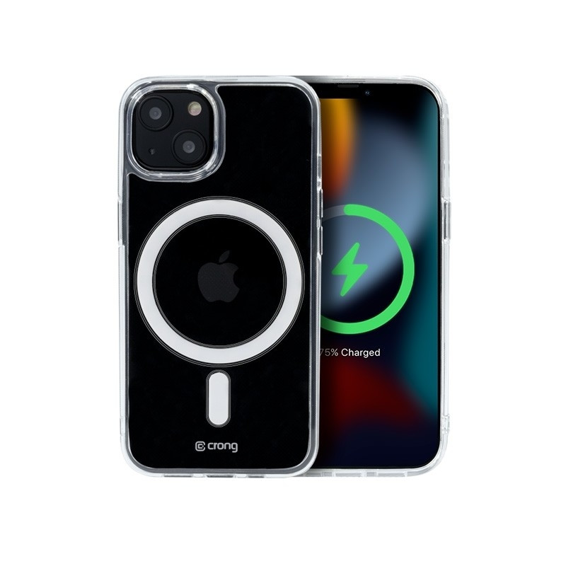 Crong Clear MagCover Διάφανη Θήκη MagSafe με TPU Bumper Apple iPhone 13 mini - Clear (CRG-CLRM-IP1354-TRS) 