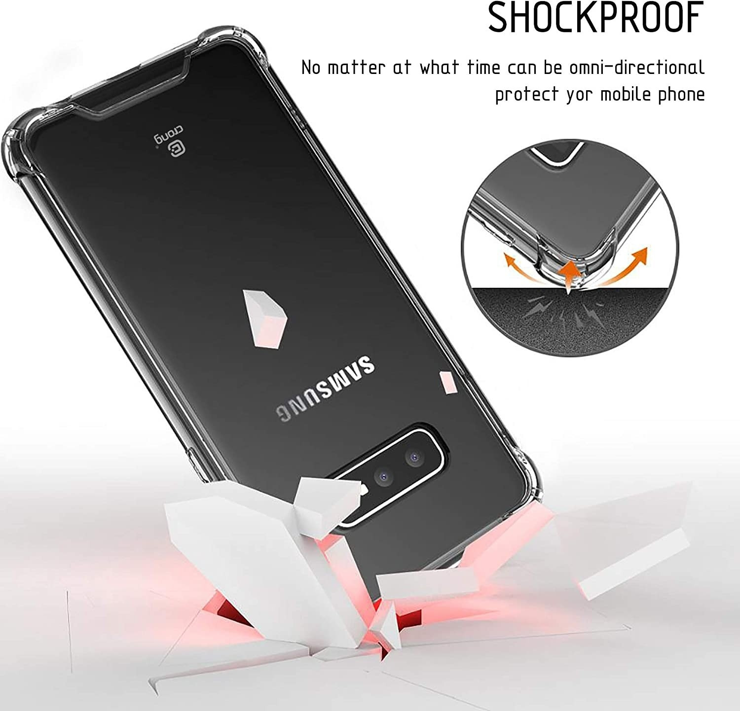 Crong Hybrid Protect Διάφανη Θήκη Samsung S10e - Clear (CRG-HBRC-SGS10E-CLR)