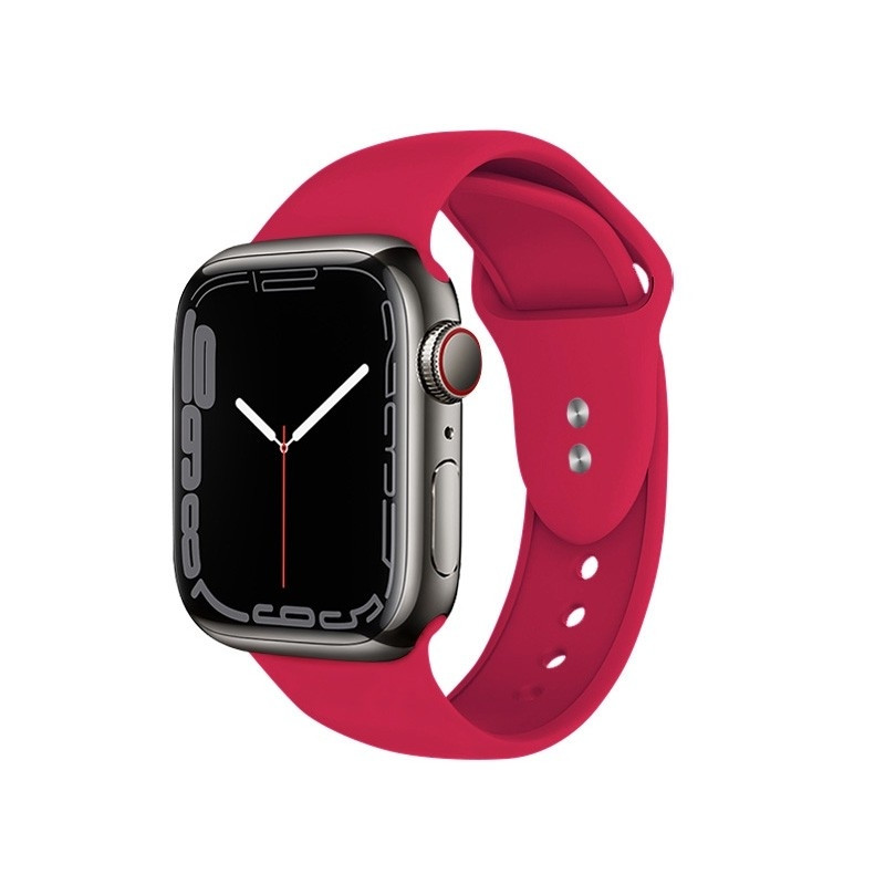 Crong Liquid Λουράκι Premium Σιλικόνης Apple Watch SE/7/6/5/4/3 (41/40/38mm) - Raspberry (CRG-40LQB-RSB)
