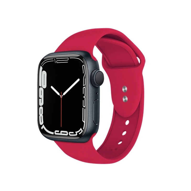 Crong Liquid Λουράκι Premium Σιλικόνης Apple Watch SE/7/6/5/4/3 (45/44/42mm) - Raspberry (CRG-44LQB-RSB)