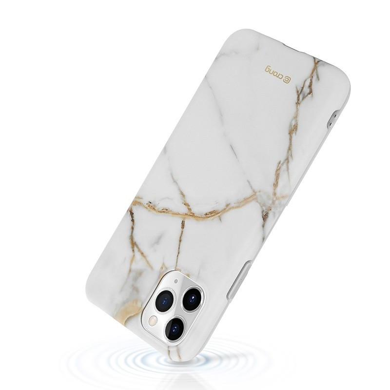 Crong Marble Θήκη Σιλικόνης Apple iPhone 11 Pro - White (CRG-MRB-IP11P-WHI)