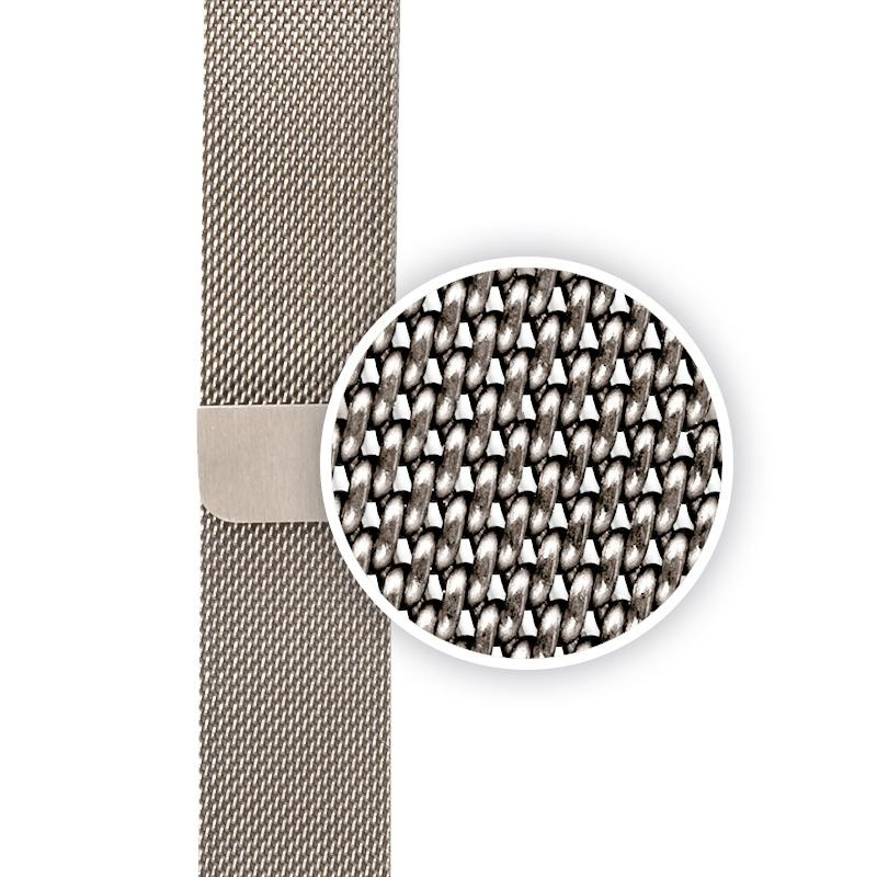 Crong Milano Steel - Premium Μεταλλικό Λουράκι Apple Watch Ultra2/Ultra1/SE/9/8/7/6/5/4 (49/45/44mm) - Champagne (CRG-44MST-CHP)