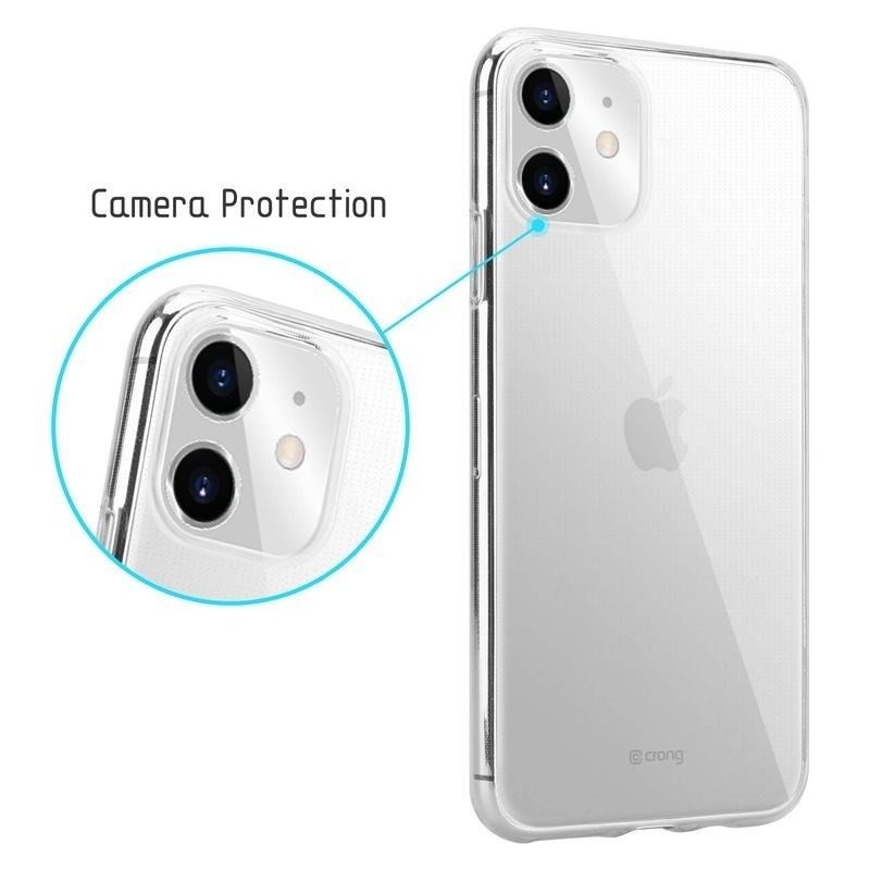 Crong Slim Διάφανη Θήκη Σιλικόνης Apple iPhone 11 - 0.8mm - Clear (CRG-CRSLIM-IP11-TRS)