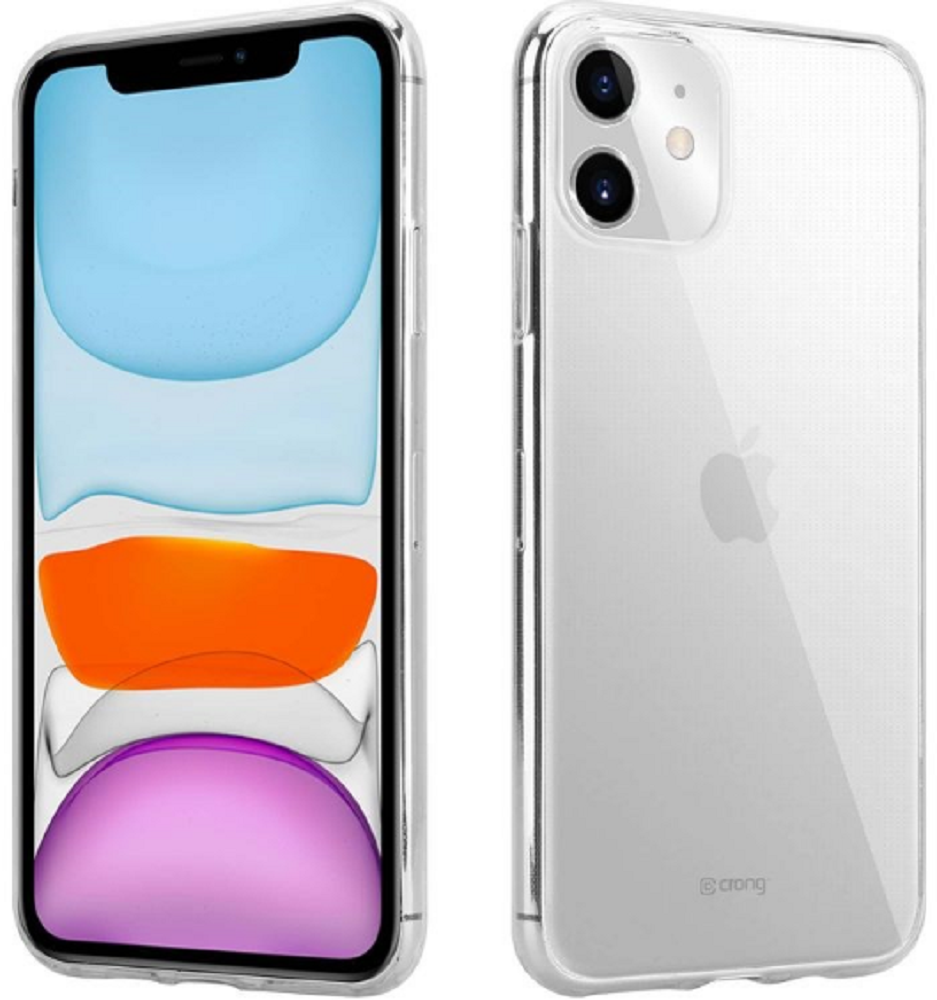 Crong Slim Διάφανη Θήκη Σιλικόνης Apple iPhone 11 - 0.8mm - Clear (CRG-CRSLIM-IP11-TRS)
