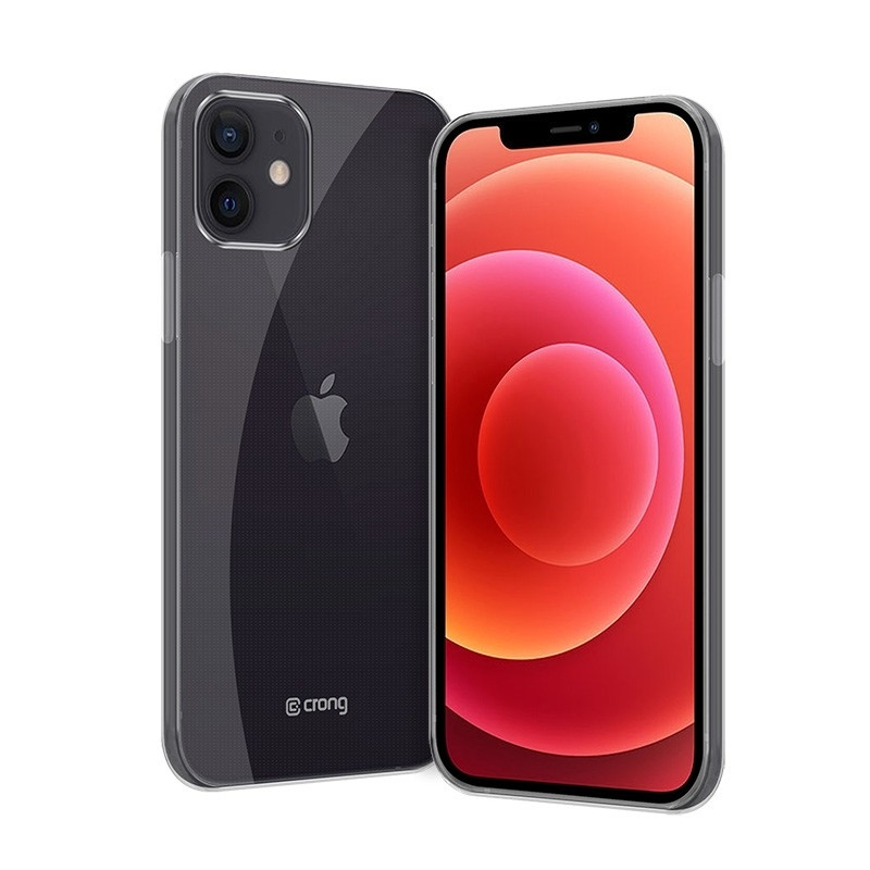 Crong Slim Διάφανη Θήκη Σιλικόνης Apple iPhone 12 / 12 Pro - 0.8mm - Clear (CRG-CRSLIM-IP1261-TRS)