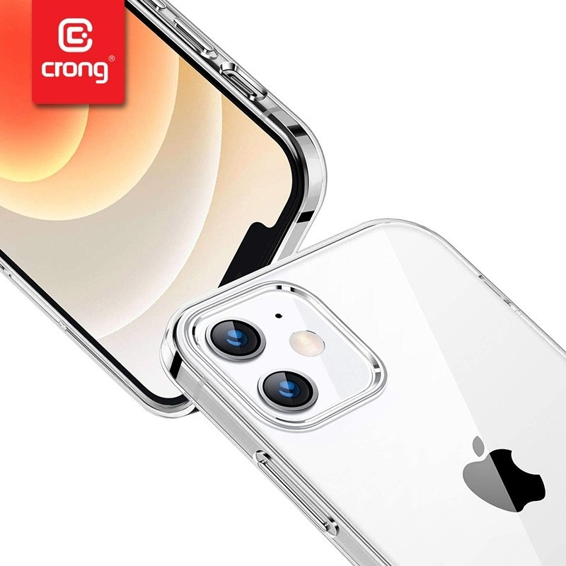Crong Slim Διάφανη Θήκη Σιλικόνης Apple iPhone 12 / 12 Pro - 0.8mm - Clear (CRG-CRSLIM-IP1261-TRS)