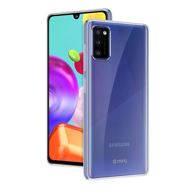 Crong Slim Διάφανη Θήκη Σιλικόνης Samsung Galaxy A41 - 0.8mm - Clear (CRG-CRSLIM-SGA41-TRS)