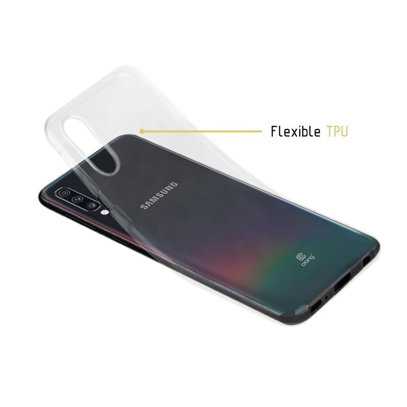 Crong Slim Διάφανη Θήκη Σιλικόνης Samsung Galaxy A70 - 0.8mm - Clear (CRG-CRSLIM-SGA70-TRS)