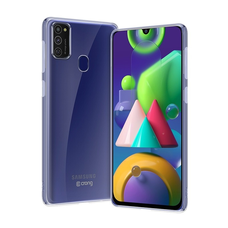 Crong Slim Διάφανη Θήκη Σιλικόνης Samsung Galaxy M21 - 0.8mm - Clear (CRG-CRSLIM-SGM21-TRS)