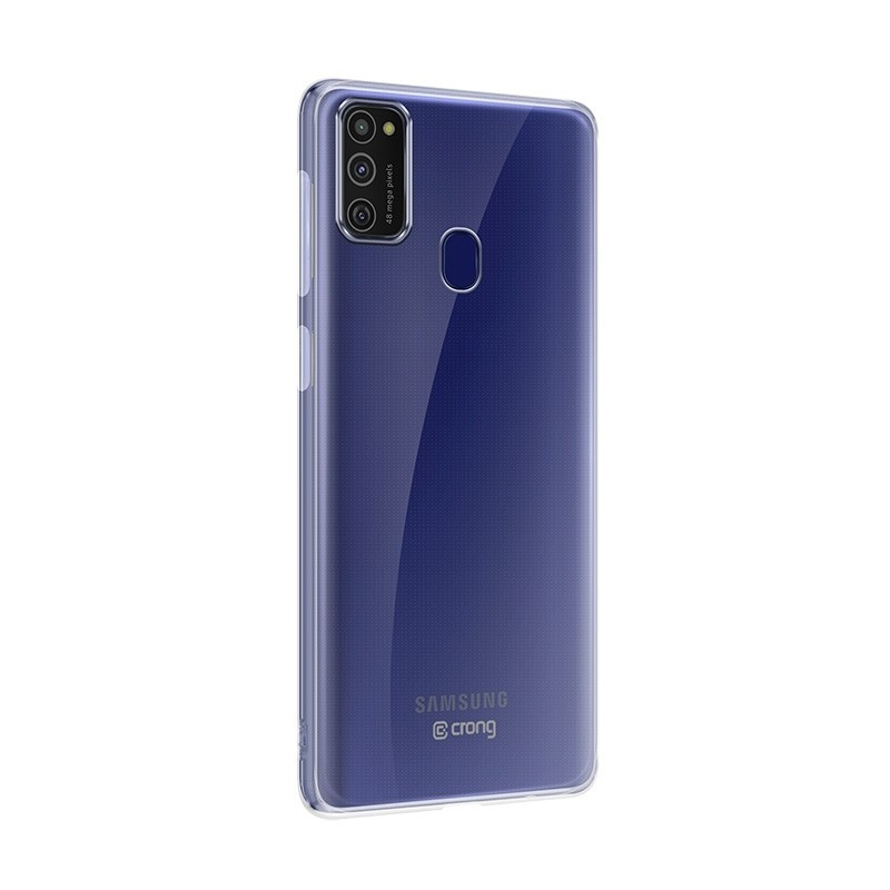 Crong Slim Διάφανη Θήκη Σιλικόνης Samsung Galaxy M21 - 0.8mm - Clear (CRG-CRSLIM-SGM21-TRS)