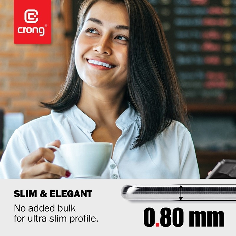 Crong Slim Διάφανη Θήκη Σιλικόνης Samsung Galaxy M31 - 0.8mm - Clear (CRG-CRSLIM-SGM31-TRS)