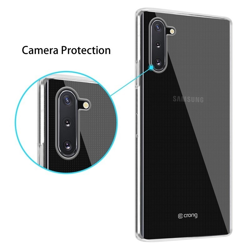 Crong Slim Διάφανη Θήκη Σιλικόνης Samsung Galaxy Note 10 - 0.8mm - Clear (CRG-CRSLIM-SGN10-TRS)