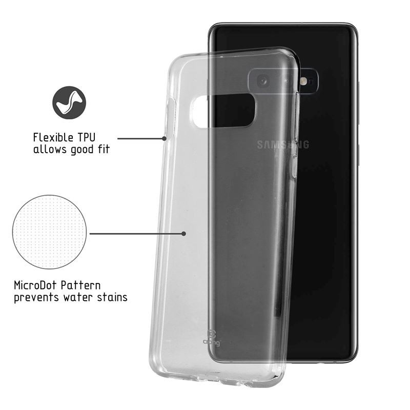 Crong Slim Διάφανη Θήκη Σιλικόνης Samsung Galaxy S10e - 0.8mm - Clear (CRG-CRSLIM-SGS10E-TRS)