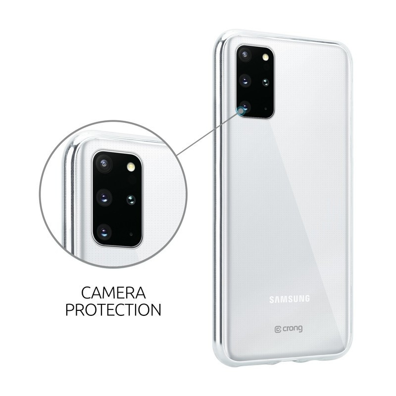 Crong Slim Διάφανη Θήκη Σιλικόνης Samsung Galaxy S20 Plus - 0.8mm - Clear (CRG-CRSLIM-SGS20P-TRS)