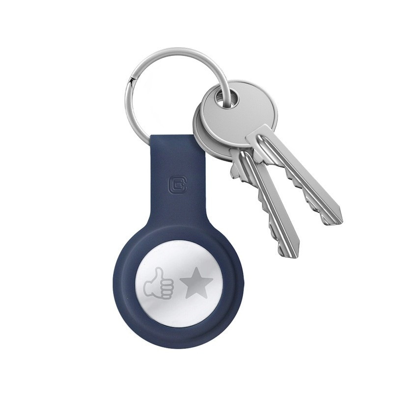 Crong Θήκη / Μπρελόκ Σιλικόνης Apple AirTag - Blue (CRG-ATS-BLUE)
