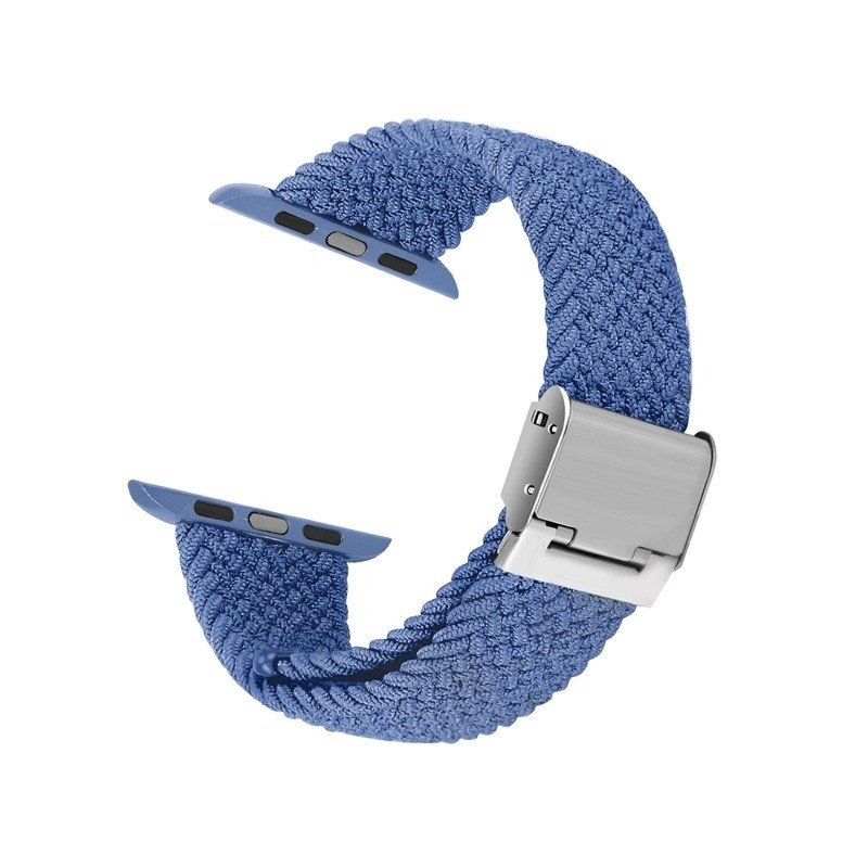 Crong Wave Band - Premium Υφασμάτινο Πλεκτό Λουράκι Apple Watch SE/7/6/5/4/3 (45/44/42mm) - Blue (CRG-44WAV-BLU)