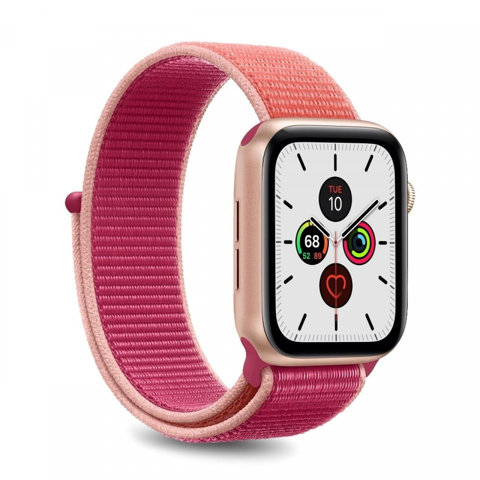 Puro Sport Band Nylon Λουράκι Apple Watch SE/7/6/5/4/3 (45/44/42mm) - Rosa Sunset (AW44SPORT-SNPNK)