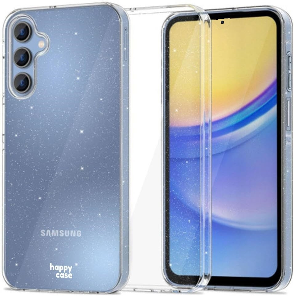 Διάφανη Θήκη Σιλικόνης - Samsung Galaxy A55 - HappyCase - Glitter Print (8719246449673)