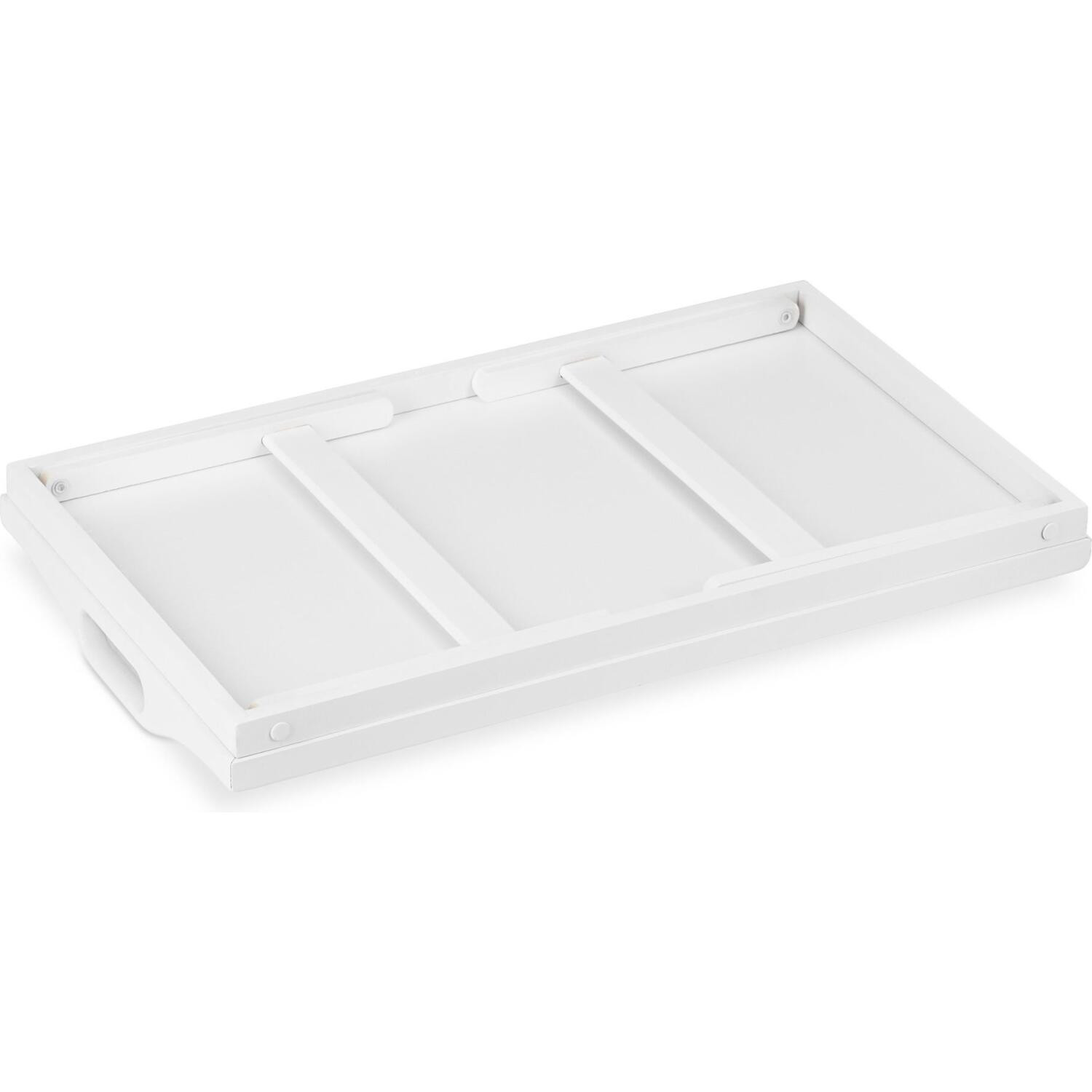 Δίσκος Σερβιρίσματος Relaxdays Folding Bamboo Serving Tray Κρεβατιού από Μπαμπού με Πτυσσόμενα Πόδια - White (10023232)