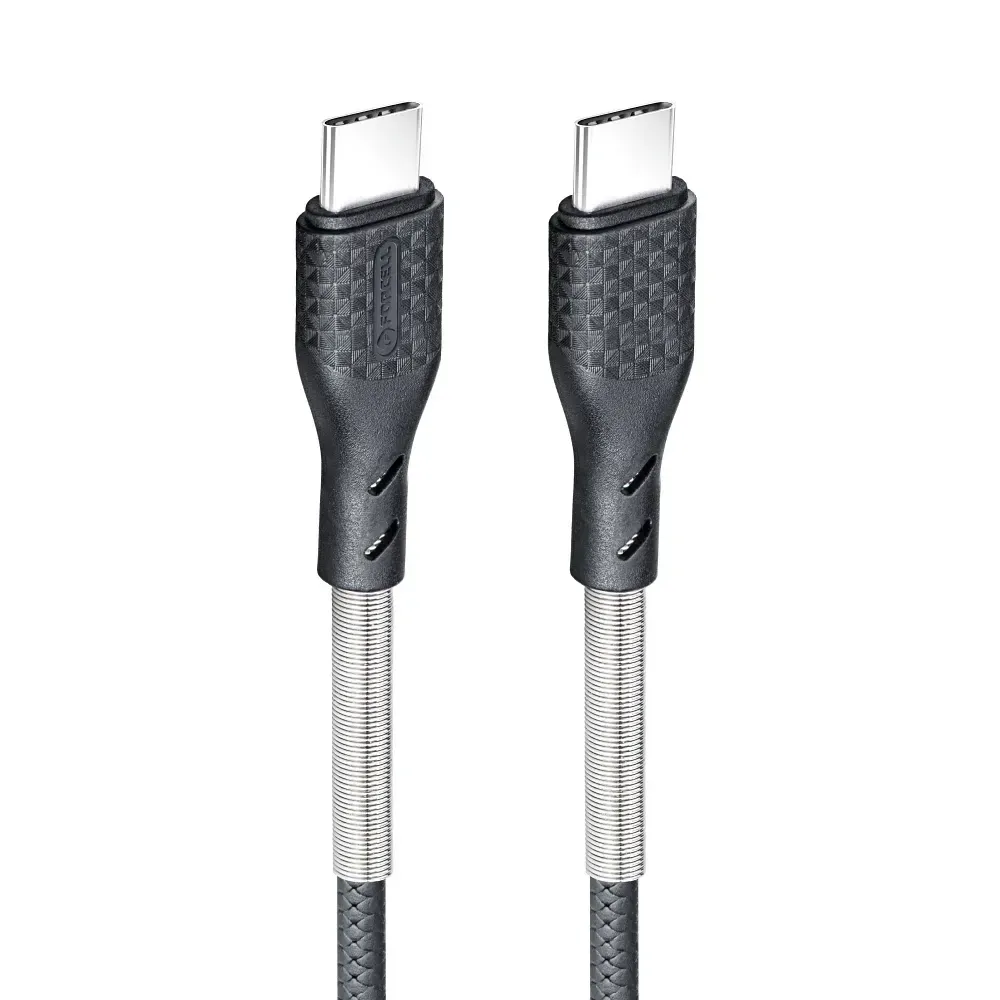 FORCELL F-Energy CB-04C USB-C σε USB-C 100W PD QC4.0 1m Carbon Μαύρο