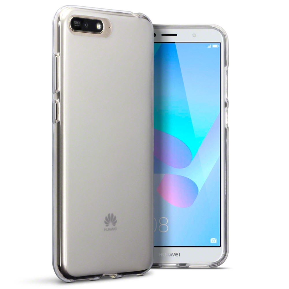 Terrapin Ημιδιάφανη Θήκη Σιλικόνης Huawei Y6 2018 - Clear / White 
