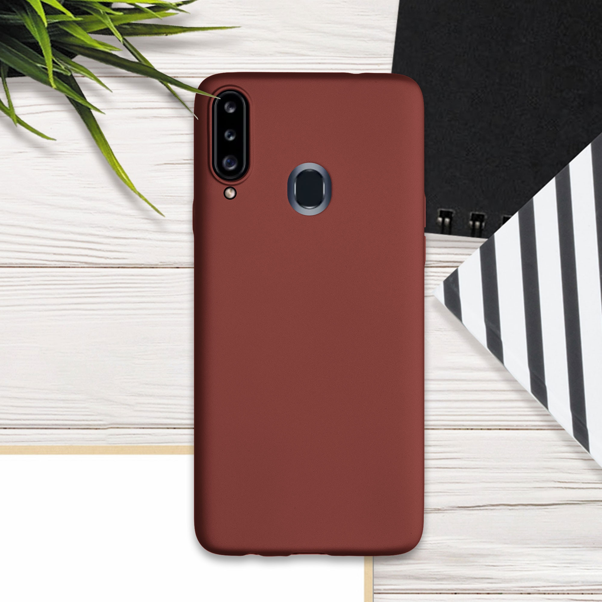KW Θήκη Σιλικόνης Samsung Galaxy A20s - Mettalic Ruby Red (200-107-791)