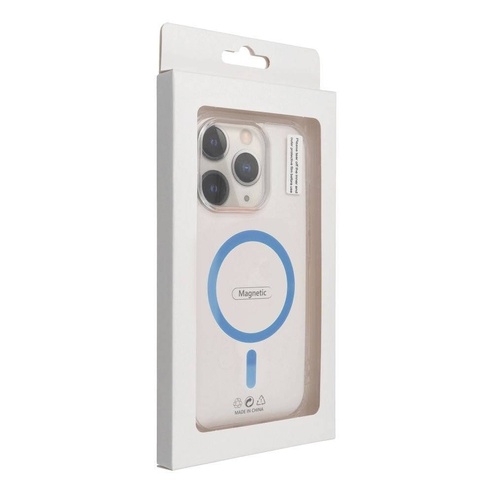 Oem Drop Glue Colorful Ring Mag Cover compatible with MagSafe for IPHONE 13 Light Blue