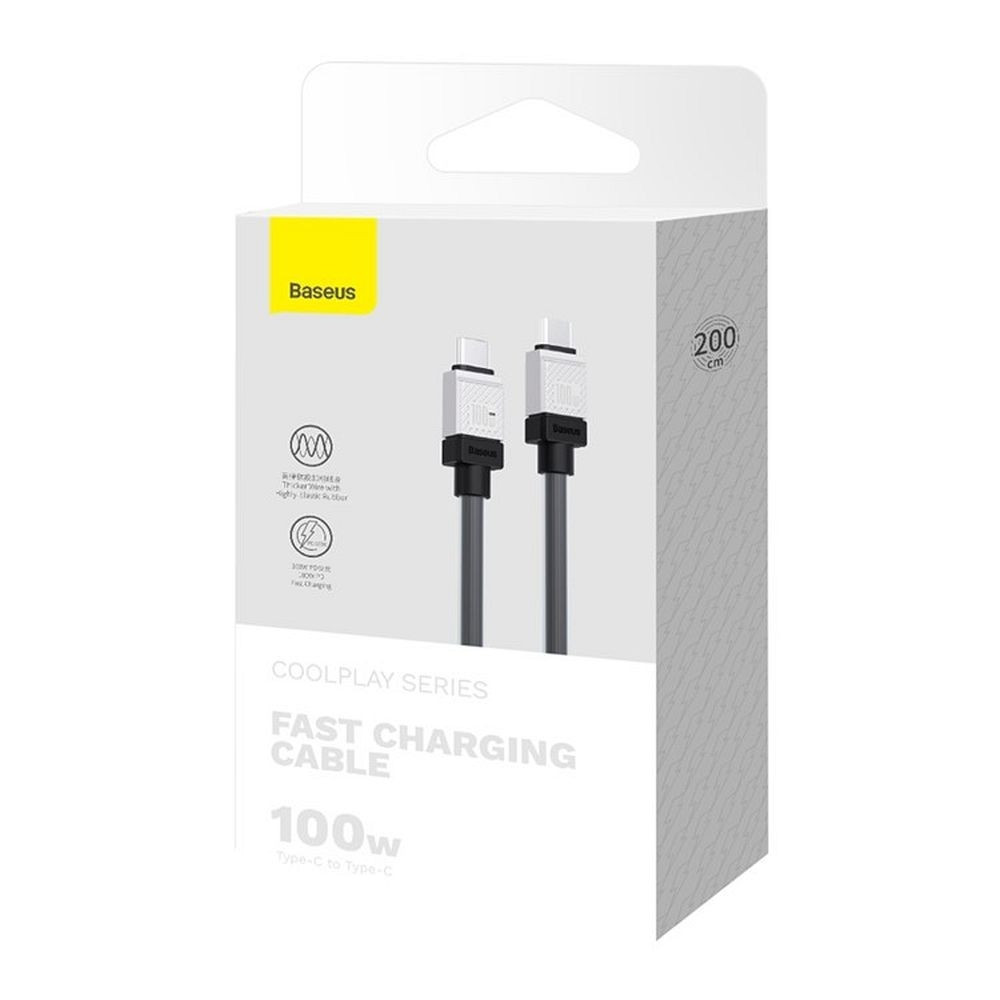 Baseus CoolPlay USB 2.0 Cable USB-C male - USB-C male 100W Μαύρο 2m (CAKW000301) (200-110-609)