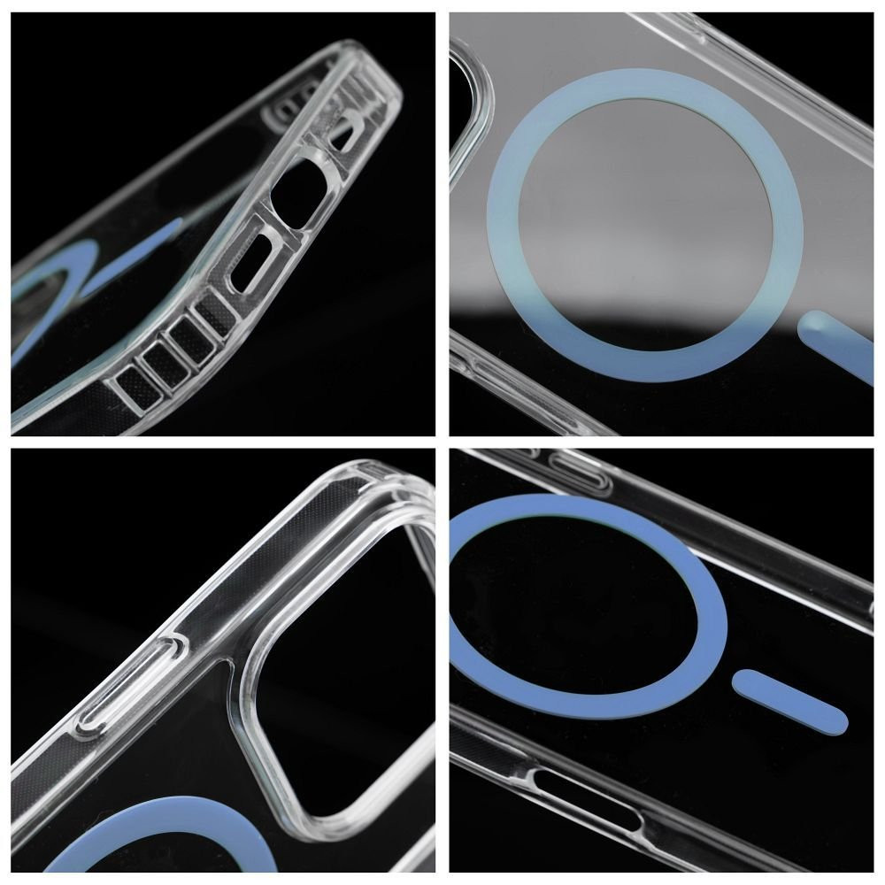 Oem Drop Glue Colorful Ring Mag Cover compatible with MagSafe for IPHONE 13 Light Blue