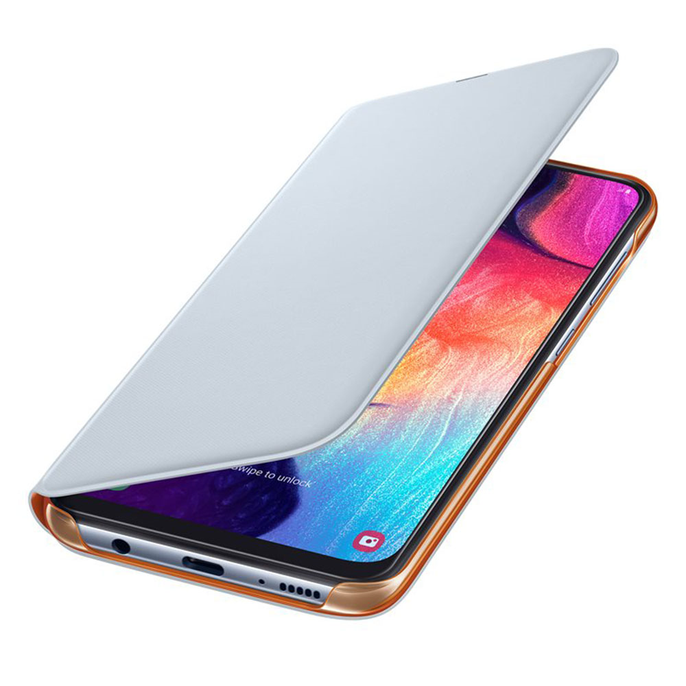 Official Flip Wallet - Θήκη Samsung Galaxy A50 - White 