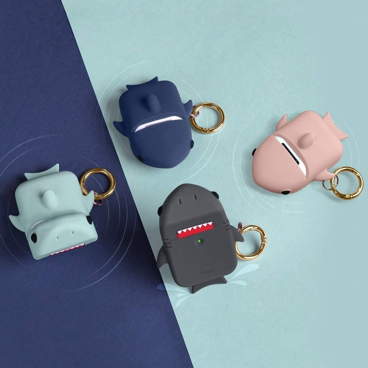 Elago AirPods Shark Case - Θήκη Σιλικόνης για AirPods 2nd Gen / 1st Gen - Baby Mint (EAP-SHARK-MT)