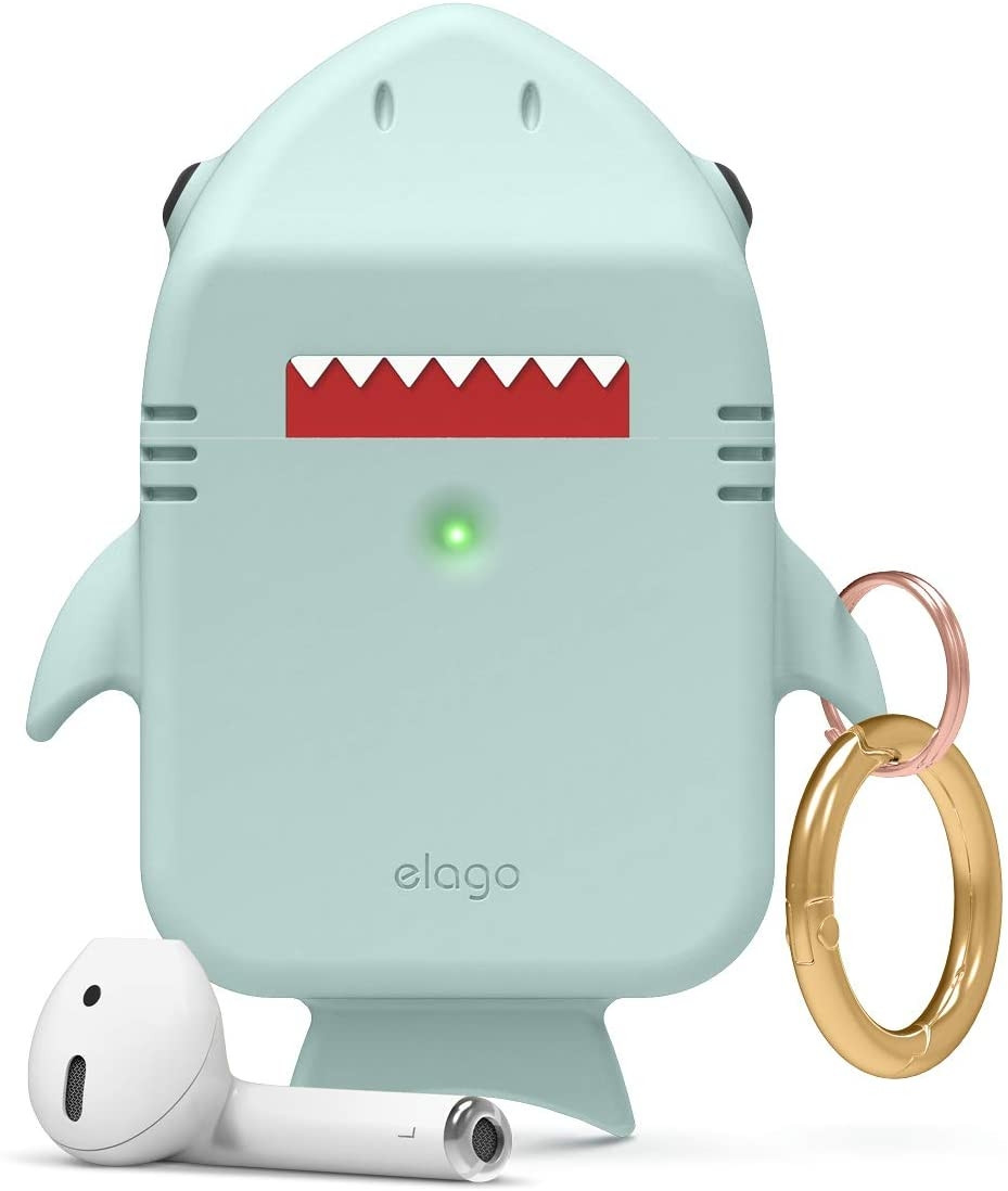 Elago AirPods Shark Case - Θήκη Σιλικόνης για AirPods 2nd Gen / 1st Gen - Baby Mint (EAP-SHARK-MT)