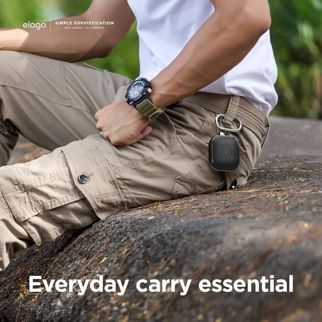 Elago EDC Case - Ανθεκτική Θήκη Σιλικόνης για AirPods 3rd Gen - Black (EAP3EDC-BK)