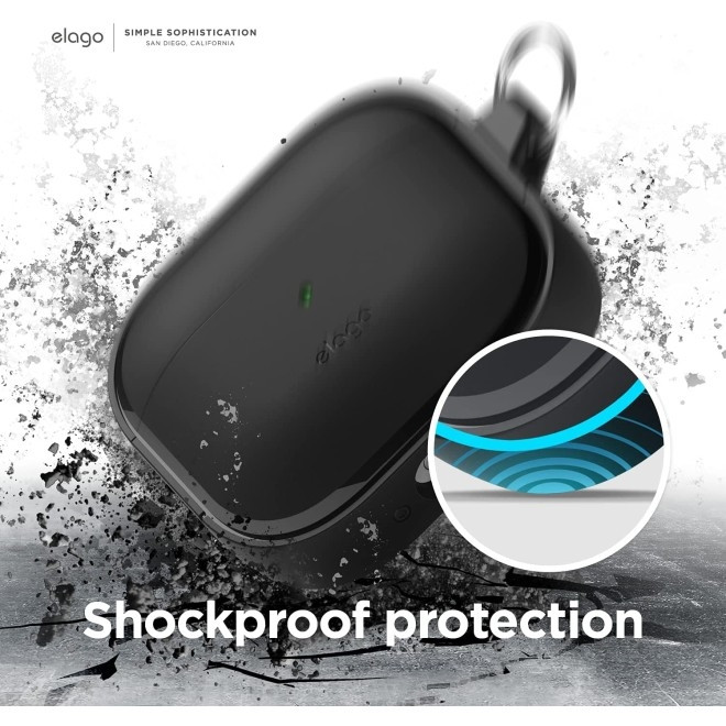 Elago EDC Case - Ανθεκτική Θήκη Σιλικόνης για AirPods 3rd Gen - Black (EAP3EDC-BK)