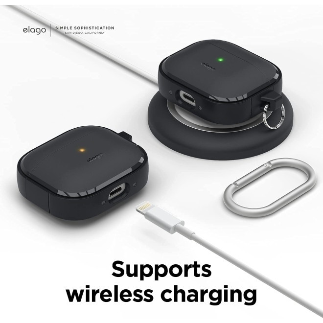 Elago EDC Case - Ανθεκτική Θήκη Σιλικόνης για AirPods 3rd Gen - Black (EAP3EDC-BK)