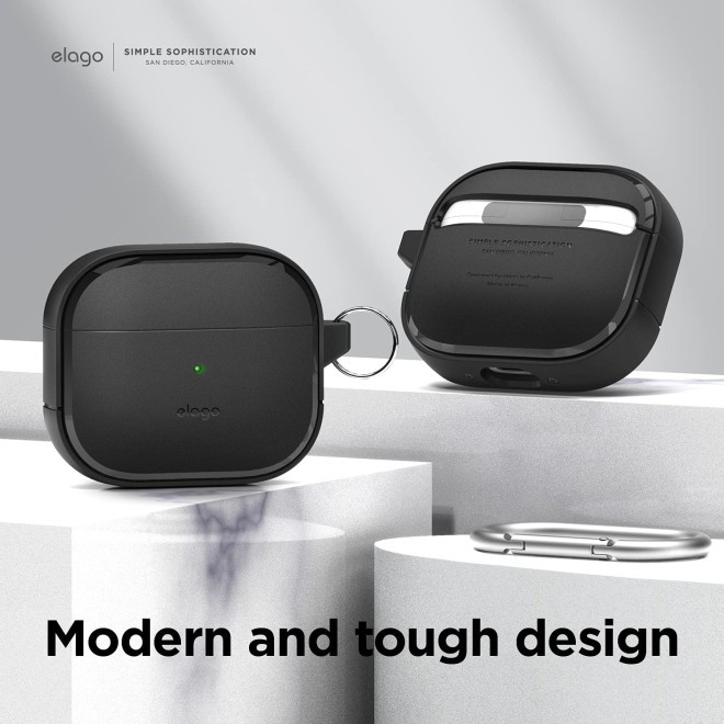 Elago EDC Case - Ανθεκτική Θήκη Σιλικόνης για AirPods 3rd Gen - Black (EAP3EDC-BK)