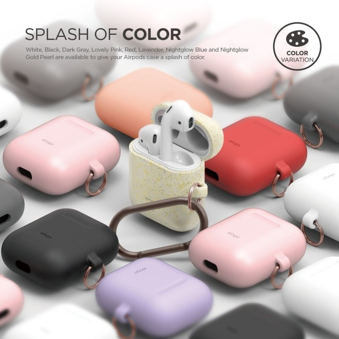 Elago Hang Case - Θήκη Σιλικόνης για AirPods 2nd Gen / 1st Gen - White (EAPSC-HANG-WH)