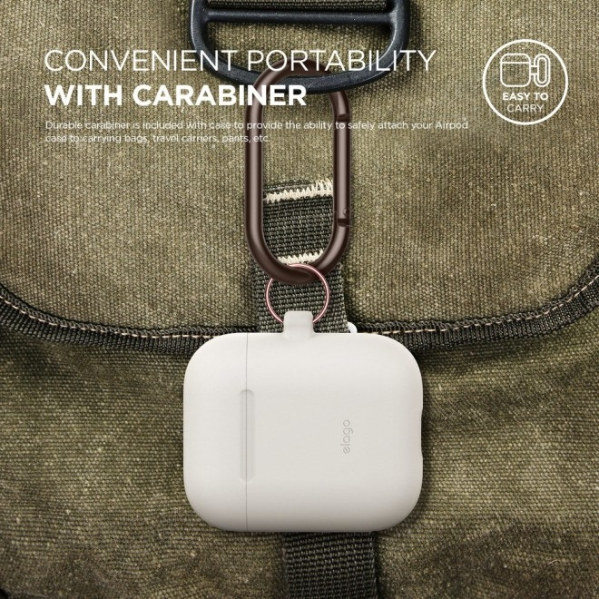 Elago Hang Case - Θήκη Σιλικόνης για AirPods 2nd Gen / 1st Gen - White (EAPSC-HANG-WH)