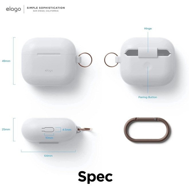 Elago Hang Case - Θήκη Σιλικόνης για AirPods 3rd Gen - Nightglow Blue (EAP3HG-HANG-LUBL)